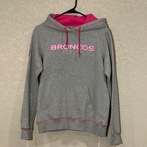 Nike broncos pink grey hoodie medium